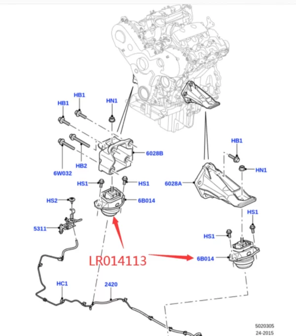 LAND ROVER DISCOVERY 4 L319 RANGE ROVER SPORT L320 ENGINE MOUNT PART NO LR014113 PRICE IN KENYA