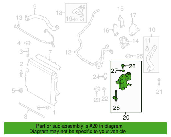 LAND ROVER DISCOVERY 3 4 L319 RANGE ROVER SPORT L320 COOLANT EXPANSION TANK PART NO LR020367 PRICE IN KENYA