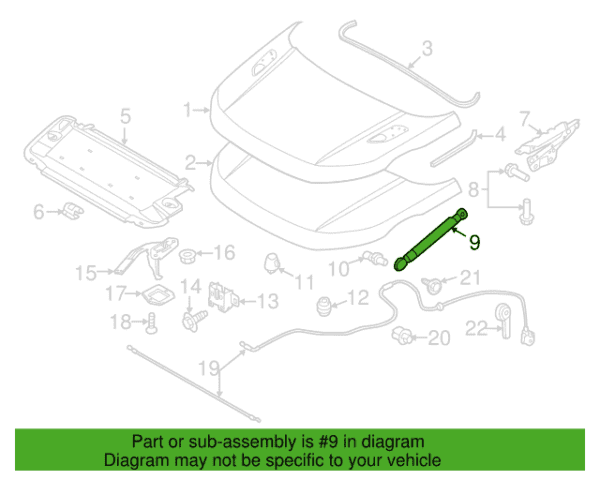 LAND ROVER RANGE ROVER EVOQUE L538 BONNET STRUT ( BONNET SHOCK ) PART NO LR025400 PRICE IN KENYA