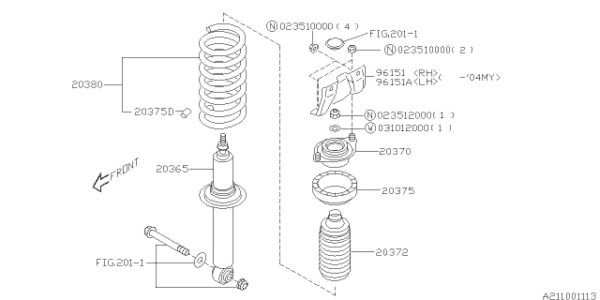 OBK HEAVY DUTY SUBARU IMPREZA GG3 4WD REAR COIL SPRING SPRINGS PART NO C4B-65932H IN KENYA