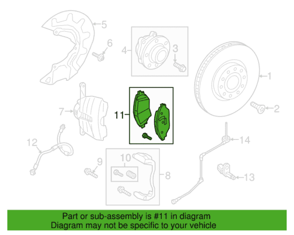 VOLKSWAGEN TIGUAN FRONT BRAKE PADS