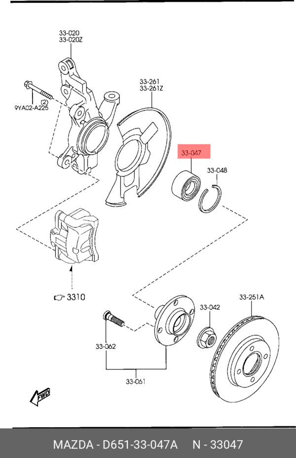 MAZDA DEMIO FRONT WHEEL BEARINGS IN KENYA 